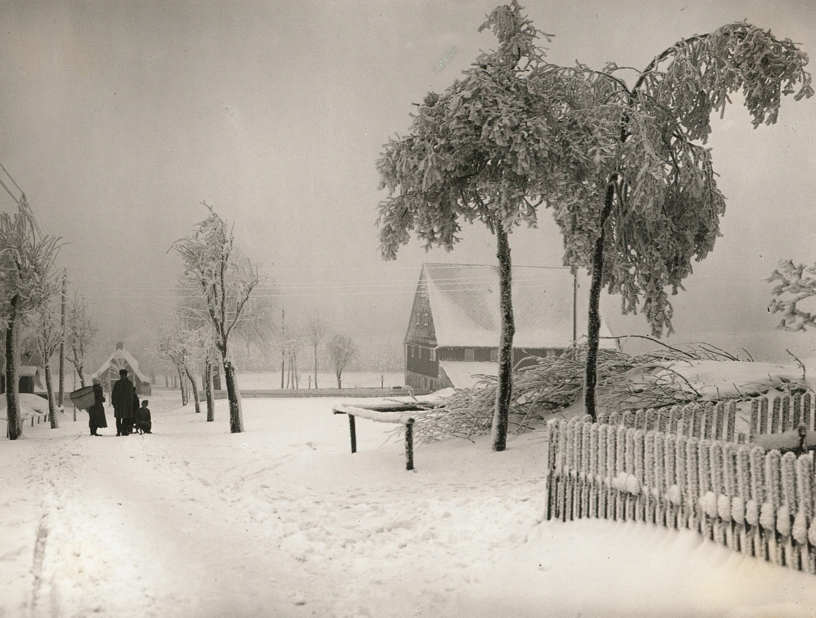 Ortsteilansicht am Kupferweg (um 1932, Deutscheinsiedel) Fotograf: Max Nowak, Deutsche Fotothek